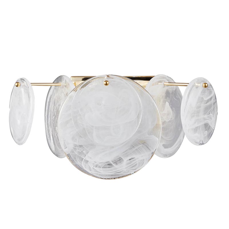 Бра Everett Sconce Белое матовое стекло Золотой Бра Everett Sconce Белое матовое стекло Золотой в Кирове | Loft Concept