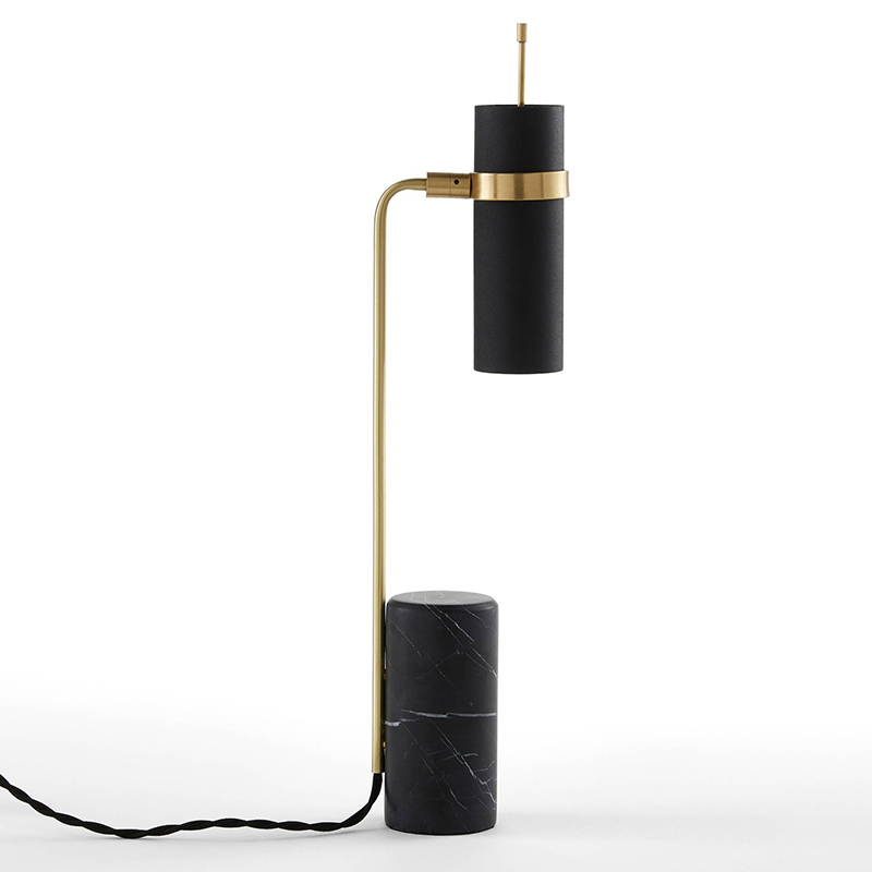Настольная лампа Detlef Table lamp black marble Черный Мрамор Nero Латунь Настольная лампа Detlef Table lamp black marble Черный Мрамор Nero Латунь в Кирове | Loft Concept