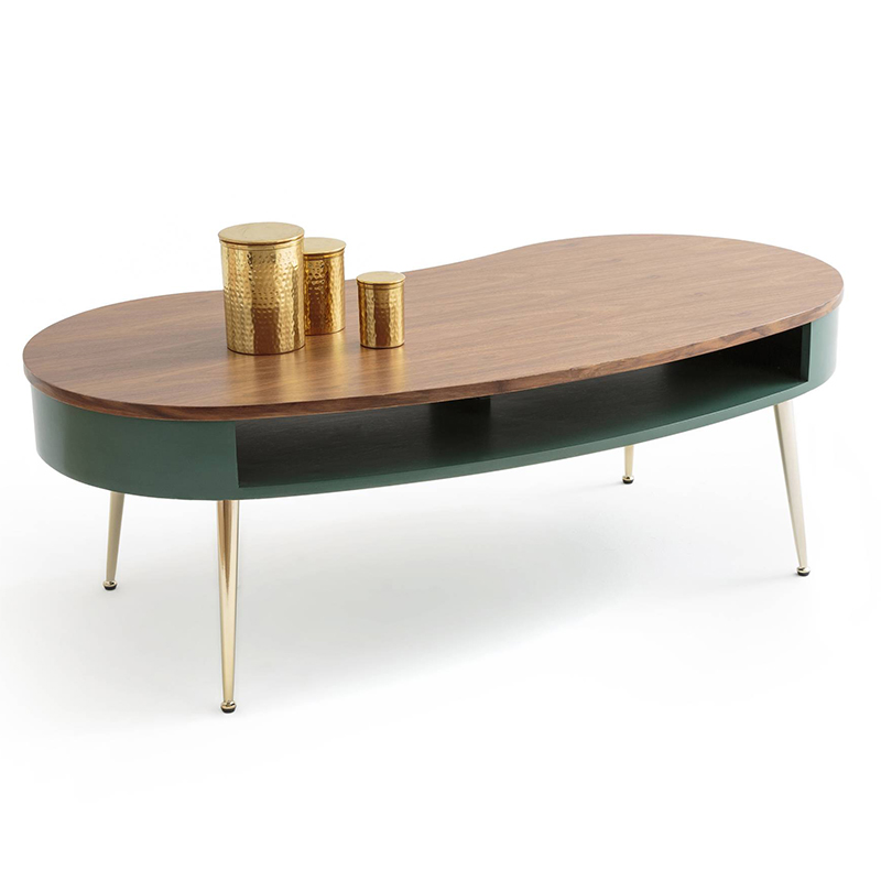 Кофейный стол Torborg Coffee Table Орех Изумрудный Золотой Кофейный стол Torborg Coffee Table Орех Изумрудный Золотой в Кирове | Loft Concept