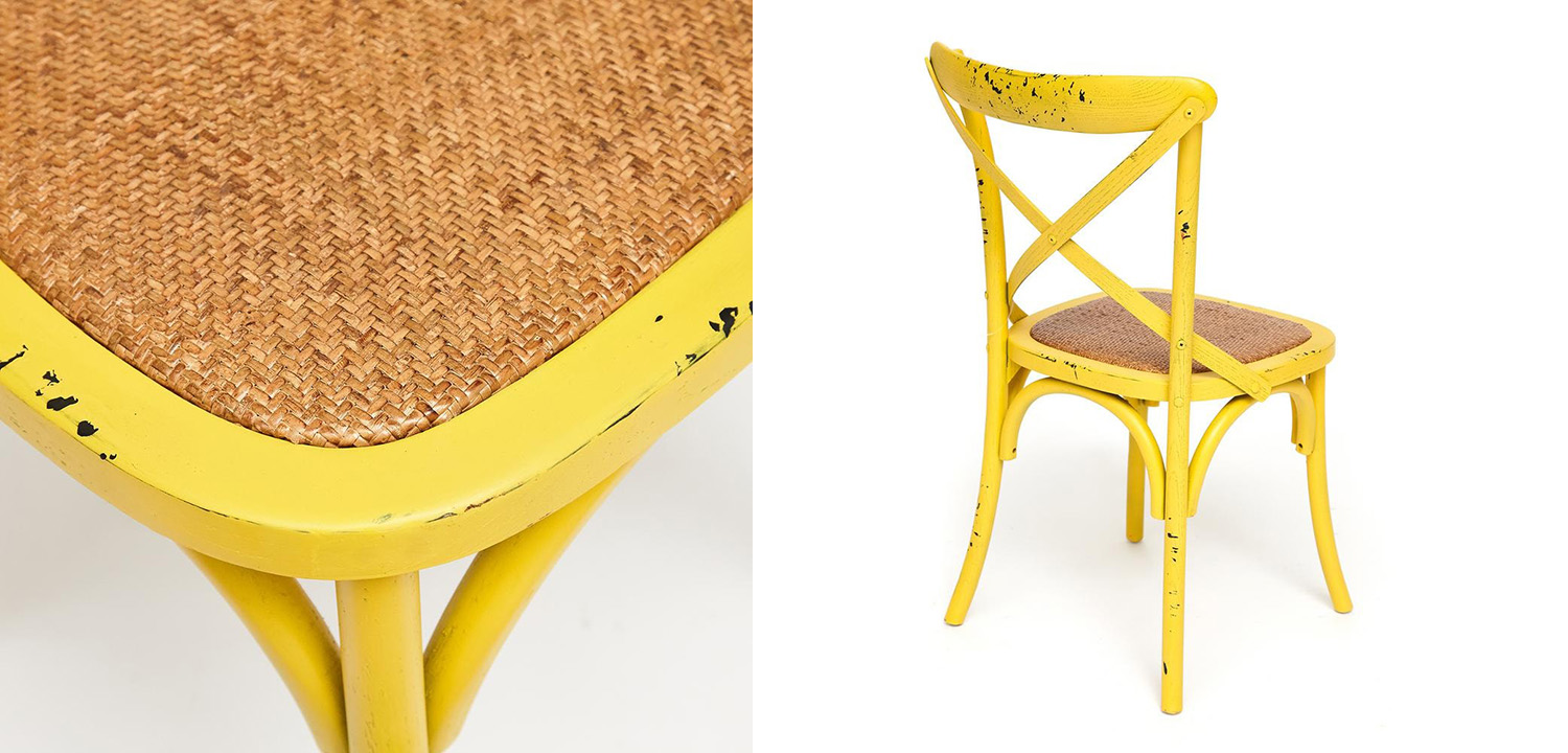 Стул Chaise Provence en Bois Jaune жёлтый - фото