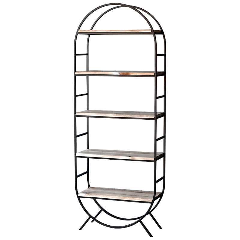 Стеллаж Lain Industrial Metal Rust Rack Черный Древесина Стеллаж Lain Industrial Metal Rust Rack Черный Древесина в Кирове | Loft Concept