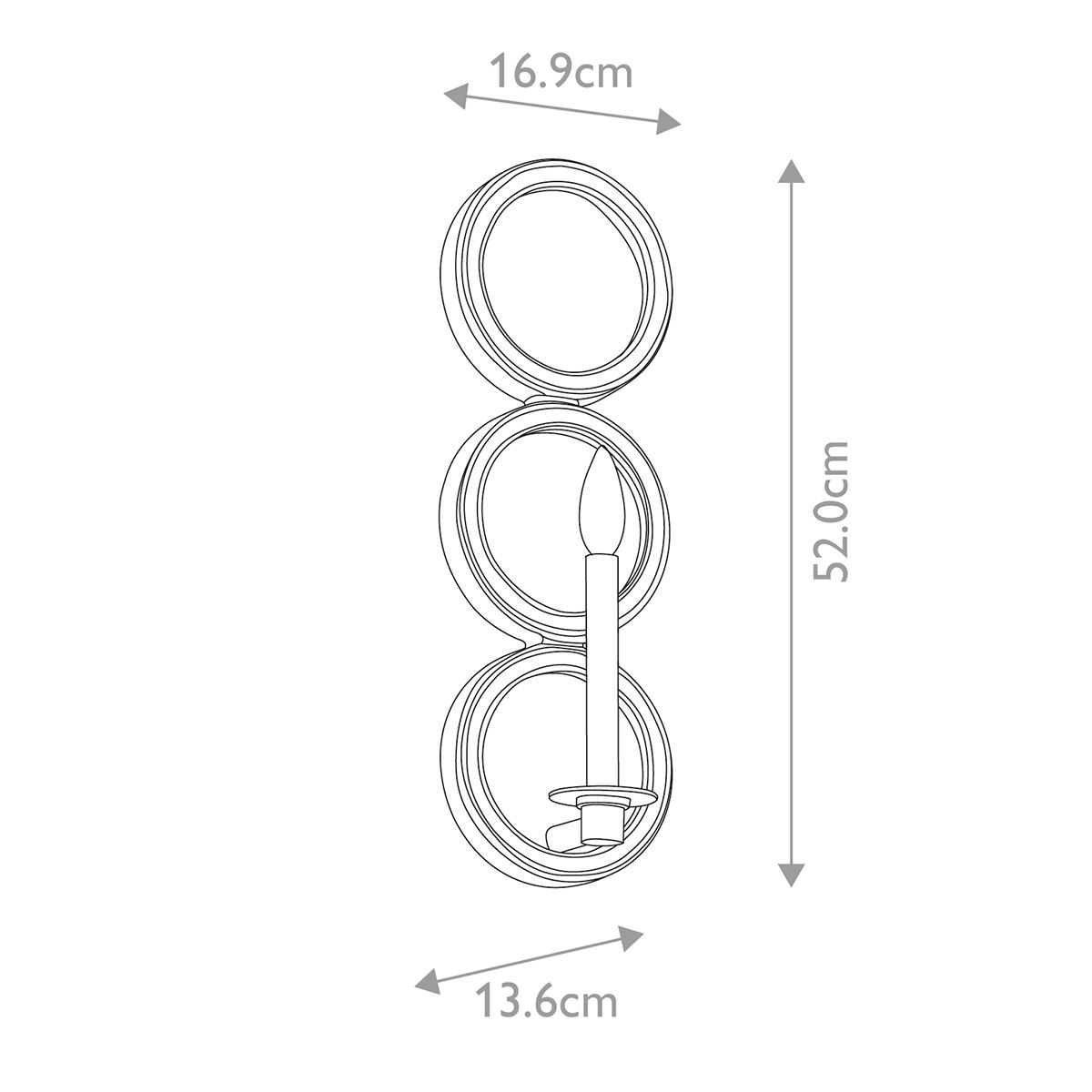 Бра в виде трех круглых зеркал Kichler в Кирове