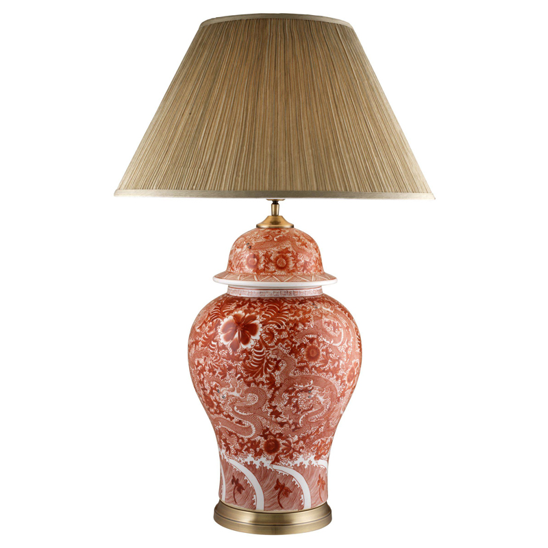 Настольная лампа Eichholtz Table Lamp Palmarito Белый Красный Бежевый Настольная лампа Eichholtz Table Lamp Palmarito Белый Красный Бежевый в Кирове | Loft Concept