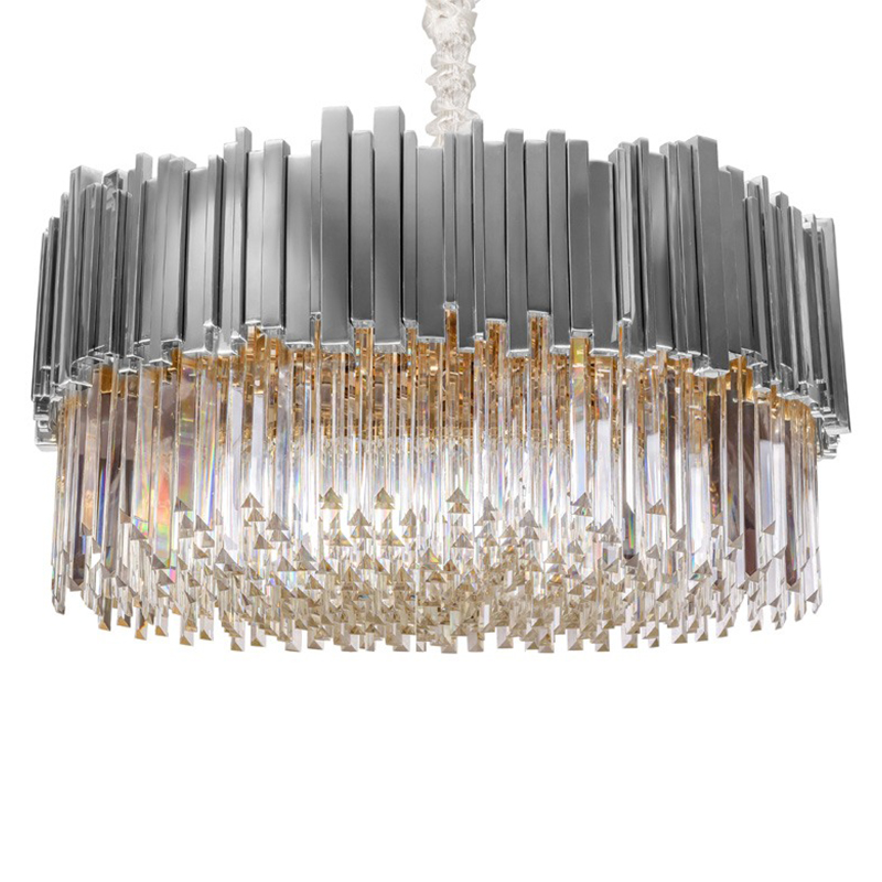 Круглая многоярусная люстра Luxxu Modern Cascade Chandelier Silver Metal Glass 100 Серебряный Прозрачное Стекло Круглая многоярусная люстра Luxxu Modern Cascade Chandelier Silver Metal Glass 100 Серебряный Прозрачное Стекло в Кирове | Loft Concept
