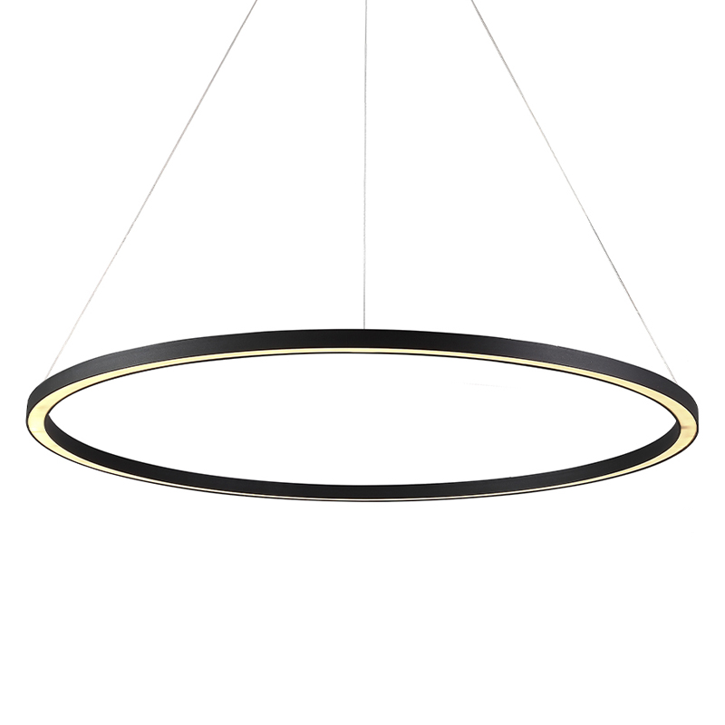 Люстра подвесная светодиодная кольцевая Ring Horizontal Черный Белый Золотой Люстра подвесная светодиодная кольцевая Ring Horizontal Черный Белый Золотой в Кирове | Loft Concept