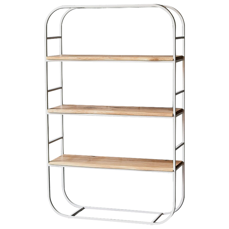Стеллаж Fulton Industrial Metal Rust Rack Древесина Белый Стеллаж Fulton Industrial Metal Rust Rack Древесина Белый в Кирове | Loft Concept