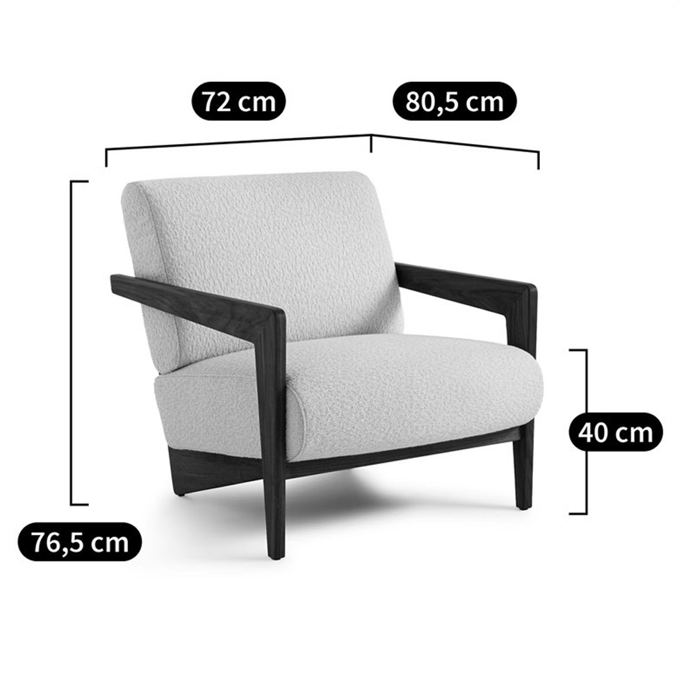 Кресло с обивкой из белого букле Armchair White Boucle Кресло с обивкой из белого букле Armchair White Boucle в Кирове