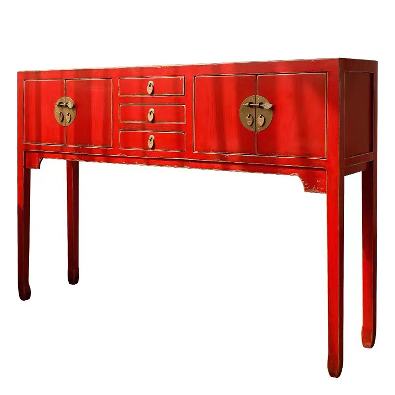 Красная Консоль в Китайском Стиле Red Console Chinese Красный Красная Консоль в Китайском Стиле Red Console Chinese Красный в Кирове | Loft Concept