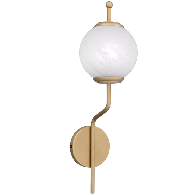 Бра Eichholtz Wall Lamp Deangelo Белый Латунь Бра Eichholtz Wall Lamp Deangelo Белый Латунь в Кирове | Loft Concept