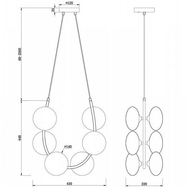 Люстра Marcan 6 Ball Chandelier Black Люстра Marcan 6 Ball Chandelier Black в Кирове