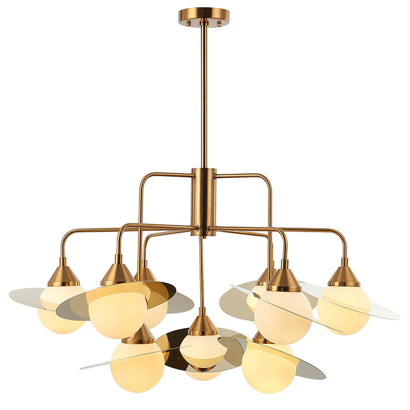 Люстра Phainon Gold Chandelier 9 Золотой Белый Люстра Phainon Gold Chandelier 9 Золотой Белый в Кирове | Loft Concept
