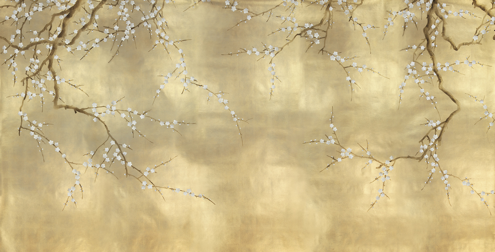 Обои ручная роспись Plum Blossom Colourway SC-231 on Krugerrand gilded paper Обои ручная роспись Plum Blossom Colourway SC-231 on Krugerrand gilded paper - постер Loft-Concept в Кирове