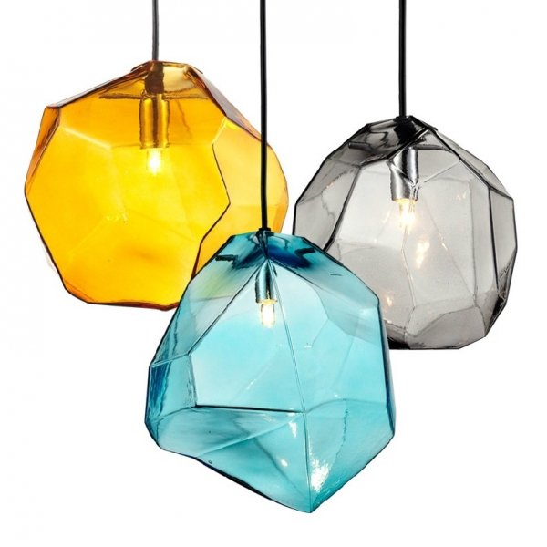 Подвесной светильник Color Ice Cube Pendant Янтарь (Amber) Светло-голубой Серый (Gray) Подвесной светильник Color Ice Cube Pendant Янтарь (Amber) Светло-голубой Серый (Gray) в Кирове | Loft Concept