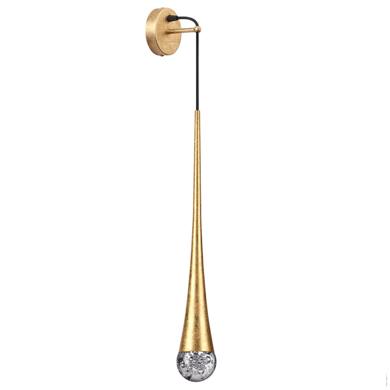 Бра Golden Drop Lamp Золотой Прозрачное Стекло Бра Golden Drop Lamp Золотой Прозрачное Стекло в Кирове | Loft Concept