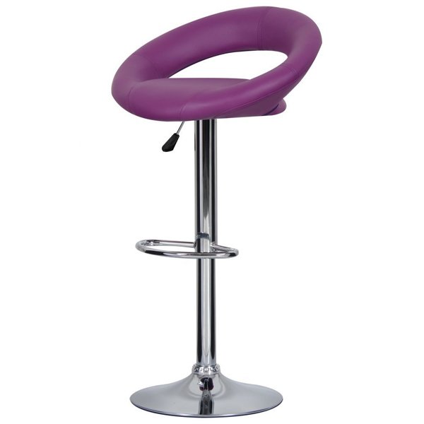 Барный стул Ring Purple Хром Фиолетовый Барный стул Ring Purple Хром Фиолетовый в Кирове | Loft Concept