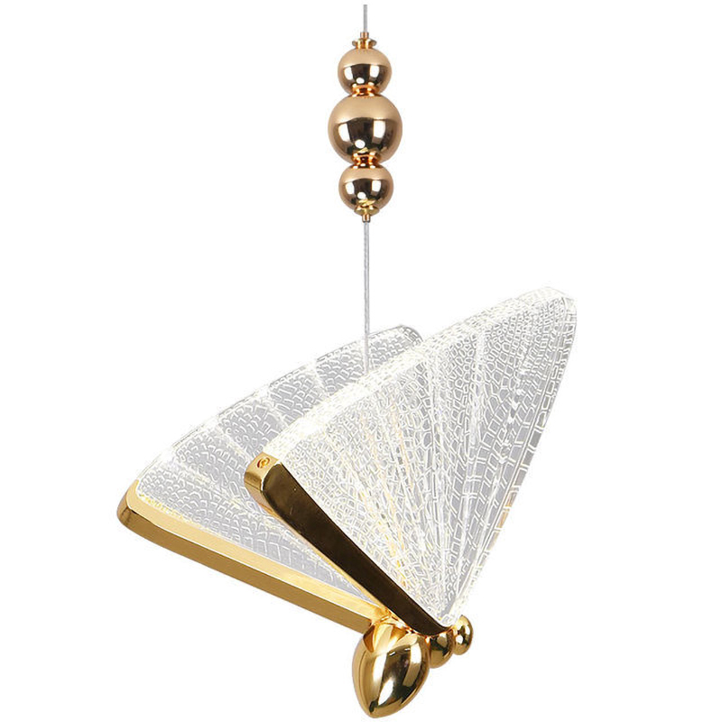 Люстра Glass butterfly chandelier A Глянцевое золото Прозрачный Люстра Glass butterfly chandelier A Глянцевое золото Прозрачный в Кирове | Loft Concept