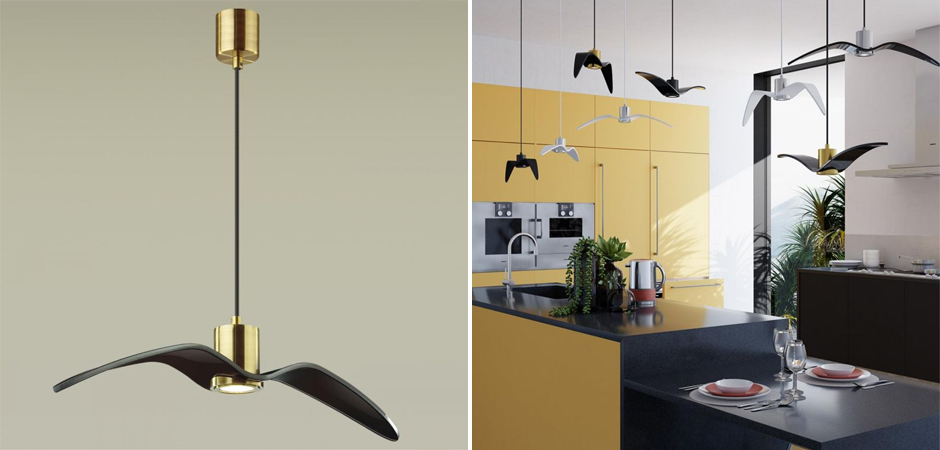 Подвесной светильник Seagull Average Gold черный Подвесной светильник Seagull Average Gold черный - Loft-Concept в Кирове