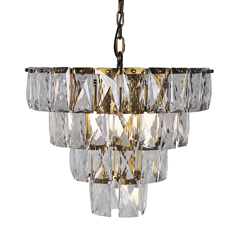 Люстра Tiers Crystal Light Chandelier brass 7 Латунь Люстра Tiers Crystal Light Chandelier brass 7 Латунь в Кирове | Loft Concept