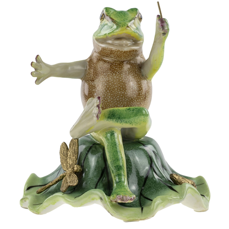 Статуэтка Frog Bandmaster Зеленый Золотой Статуэтка Frog Bandmaster Зеленый Золотой в Кирове | Loft Concept