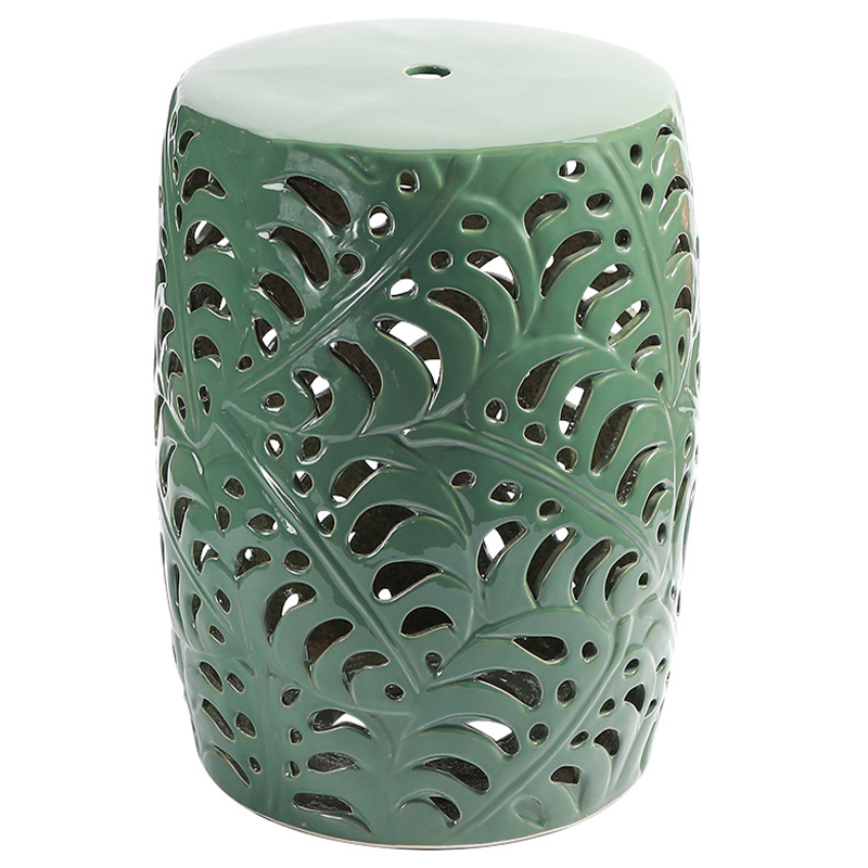 Керамический табурет Green Leaves Ceramic Stool Зеленый шалфей Керамический табурет Green Leaves Ceramic Stool Зеленый шалфей в Кирове | Loft Concept