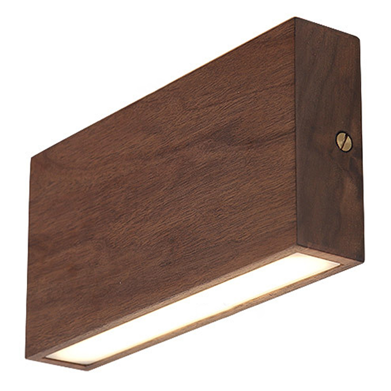 Wall Lamp Retro Square Fixtures Led Up and Down Бра Темное дерево Коричневый Wall Lamp Retro Square Fixtures Led Up and Down Бра Темное дерево Коричневый в Кирове | Loft Concept