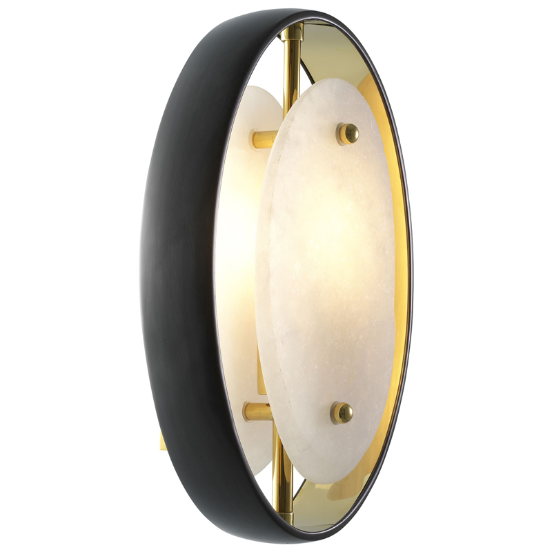 Бра Eichholtz Wall Lamp Trissoni Глянцевое золото Прозрачный Белый Бра Eichholtz Wall Lamp Trissoni Глянцевое золото Прозрачный Белый в Кирове | Loft Concept