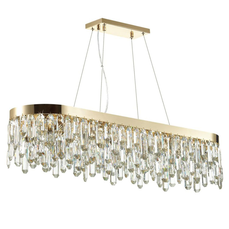 Люстра Crystal Polyhedrons Linear Gold Глянцевое золото Прозрачное Стекло Люстра Crystal Polyhedrons Linear Gold Глянцевое золото Прозрачное Стекло в Кирове | Loft Concept