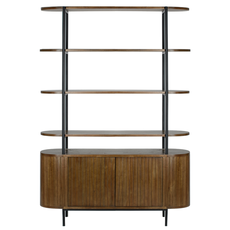 Стеллаж Rockwell Wood Rack Коричневый Черный Стеллаж Rockwell Wood Rack Коричневый Черный в Кирове | Loft Concept