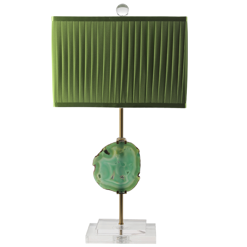 Настольная лампа Green Agate Design Table Lamp Зеленый Латунь Прозрачное Стекло Настольная лампа Green Agate Design Table Lamp Зеленый Латунь Прозрачное Стекло в Кирове | Loft Concept