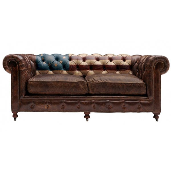 Диван Chesterfield Rebel Sofa Stars & Stripes Andrew Martin Коричневый Диван Chesterfield Rebel Sofa Stars & Stripes Andrew Martin Коричневый в Кирове | Loft Concept