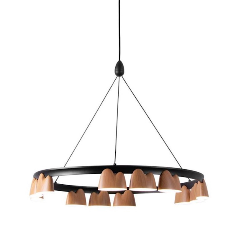 Люстра Collection Wooden Eco Light  Черный матовый Прозрачный в Кирове | Loft Concept 