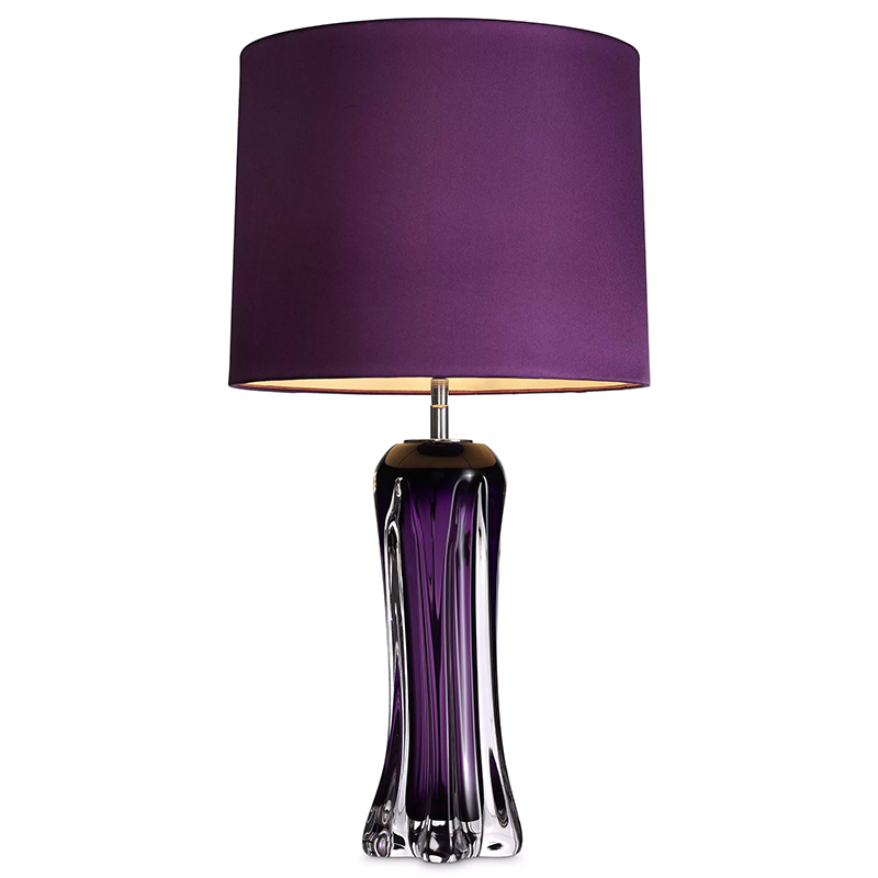 Настольная лампа Eichholtz Table Lamp Castillo Фиолетовый Прозрачный фиолетовый Прозрачное Стекло в Кирове | Loft Concept 