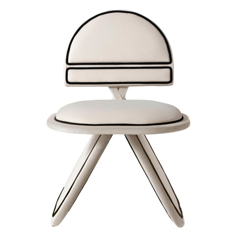 Дизайнерский Стул Chair Armchair Velvet Grey Dovain Studio Design Sergio Prieto Deco Upholstered Белый Дизайнерский Стул Chair Armchair Velvet Grey Dovain Studio Design Sergio Prieto Deco Upholstered Белый в Кирове | Loft Concept