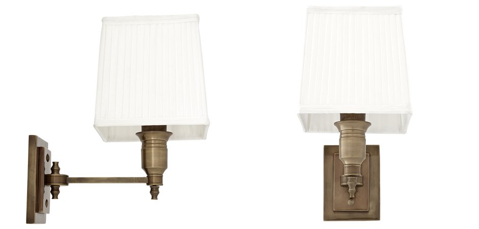 Бра Wall Lamp Lexington Single Brass+White Бра Wall Lamp Lexington Single Brass+White - Loft-Concept в Кирове