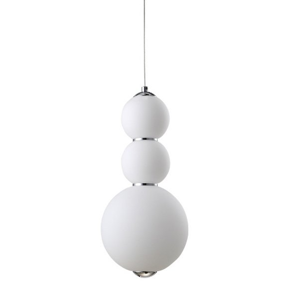 Люстра PEARLS Suspension Pendant Lamp D Белый Хром Люстра PEARLS Suspension Pendant Lamp D Белый Хром в Кирове | Loft Concept