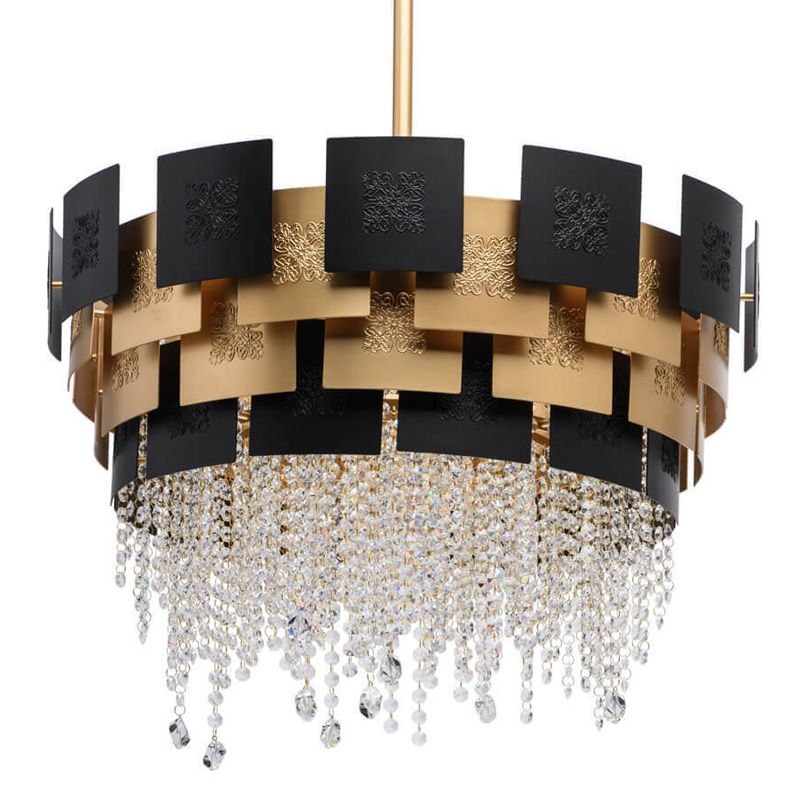Люстра Engraving Plates Black Gold Черный Золотой Люстра Engraving Plates Black Gold Черный Золотой в Кирове | Loft Concept