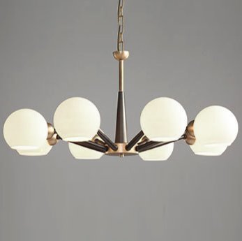 Люстра Thalia chandelier White glass Золотой Белый Черный Люстра Thalia chandelier White glass Золотой Белый Черный в Кирове | Loft Concept