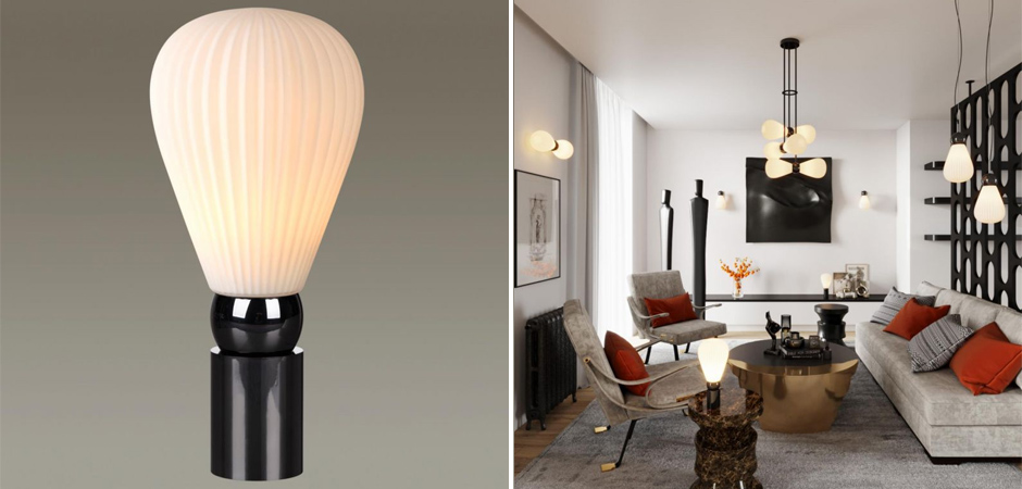 Настольная Лампа Cappadocia Черно-белая Настольная Лампа Cappadocia Черно-белая - Loft-Concept в Кирове