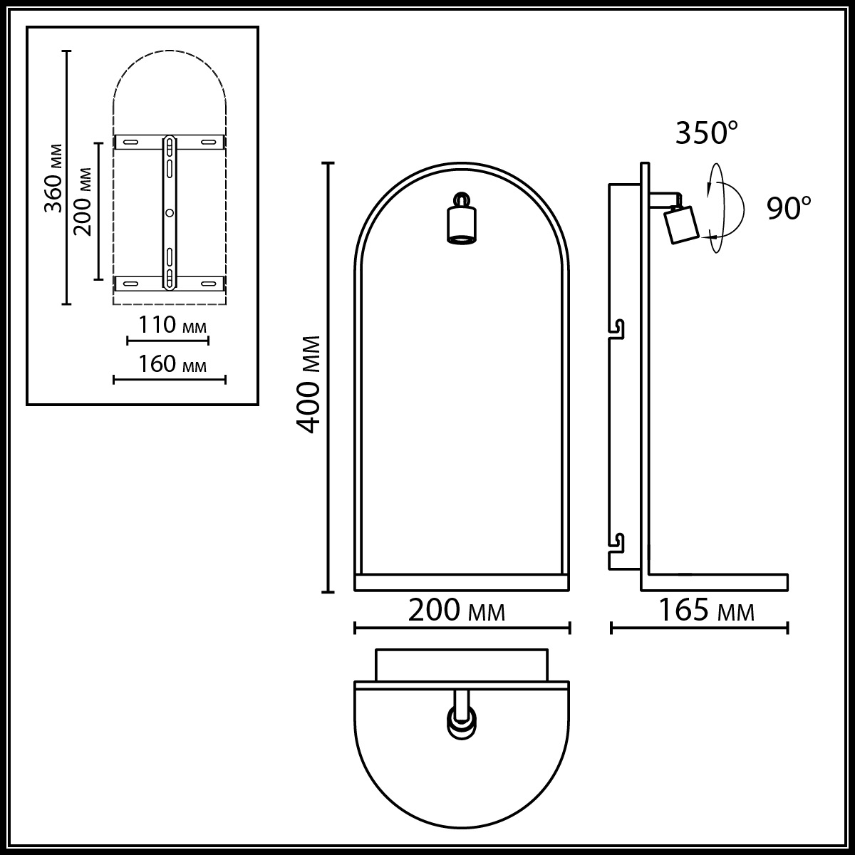 Настенный светильник зеленого цвета с бронзовой рамкой овальной формы с полкой Herbarium  в Кирове