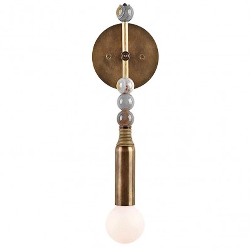 Бра TALISMAN 1 SCONCE по дизайну студии Apparatus Винтажная латунь Серый Бежево-серый Бра TALISMAN 1 SCONCE по дизайну студии Apparatus Винтажная латунь Серый Бежево-серый в Кирове | Loft Concept