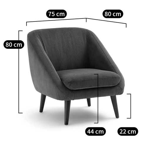 Кресло серое Pauley Grey Armchair Кресло серое Pauley Grey Armchair в Кирове