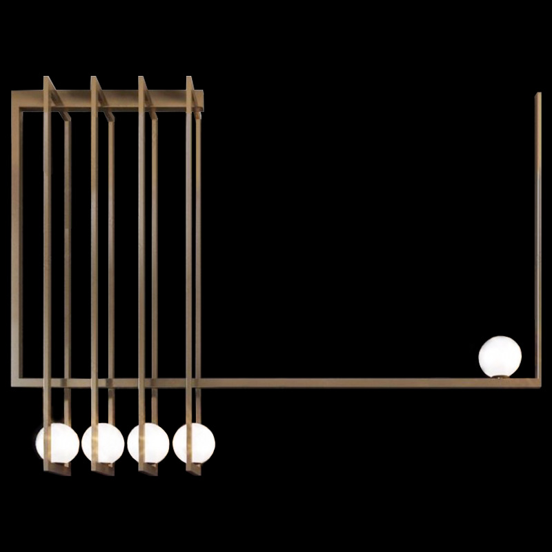 Потолочный светильник VeniceM ceiling lamp Белый Латунь Потолочный светильник VeniceM ceiling lamp Белый Латунь в Кирове | Loft Concept