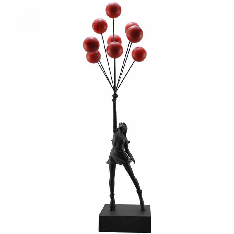 Статуэтка Flying Balloons Girl black Черный Красный Статуэтка Flying Balloons Girl black Черный Красный в Кирове | Loft Concept
