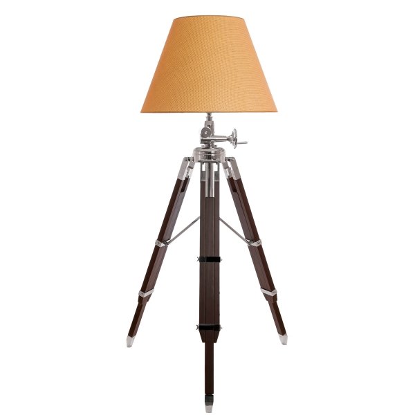 Напольная лампа Tripod Floor Lamp Бежево-серый Коричневый Напольная лампа Tripod Floor Lamp Бежево-серый Коричневый в Кирове | Loft Concept