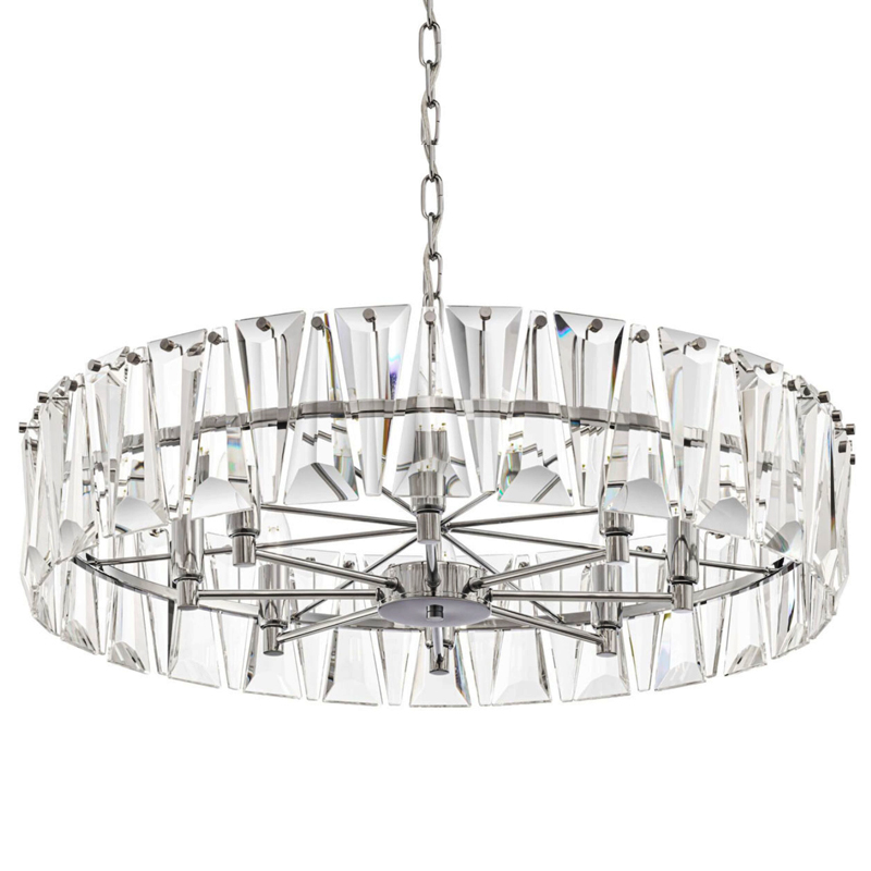Люстра Ruby Crystal Chandelier Chrome 75 Хром Прозрачное Стекло Люстра Ruby Crystal Chandelier Chrome 75 Хром Прозрачное Стекло в Кирове | Loft Concept