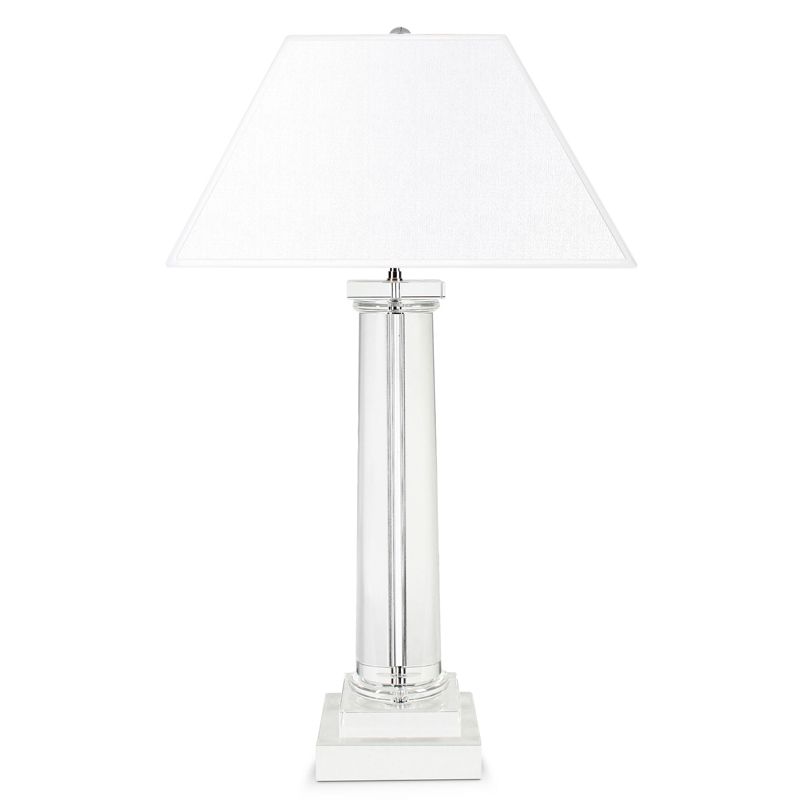 Настольная лампа Eichholtz Table Lamp Kensington Прозрачный Белый Никель Настольная лампа Eichholtz Table Lamp Kensington Прозрачный Белый Никель в Кирове | Loft Concept