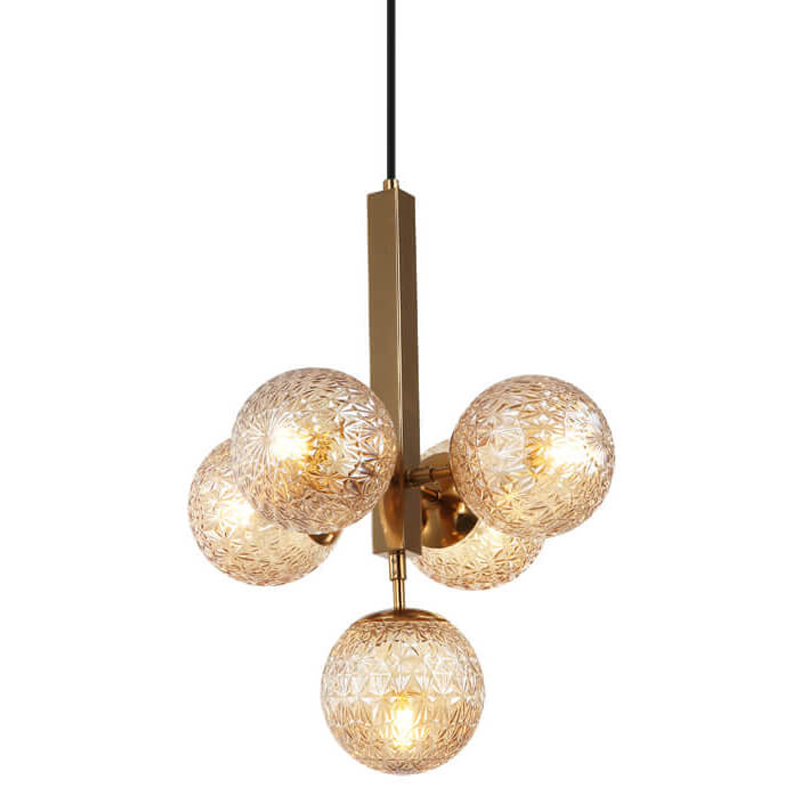 Люстра Perforated Glass Bubbles brown 5 Бронза Коричневый Люстра Perforated Glass Bubbles brown 5 Бронза Коричневый в Кирове | Loft Concept