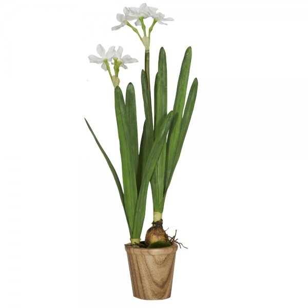 Декоративный искусственный цветок Daffodil Bulbs Белый Зеленый Декоративный искусственный цветок Daffodil Bulbs Белый Зеленый в Кирове | Loft Concept