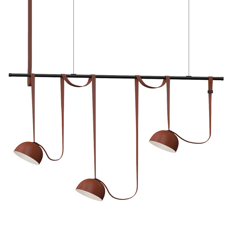 Комплект ременной трековой системы из трех светильников Flos Wireline Lighting Коричневый Черный Комплект ременной трековой системы из трех светильников Flos Wireline Lighting Коричневый Черный в Кирове | Loft Concept