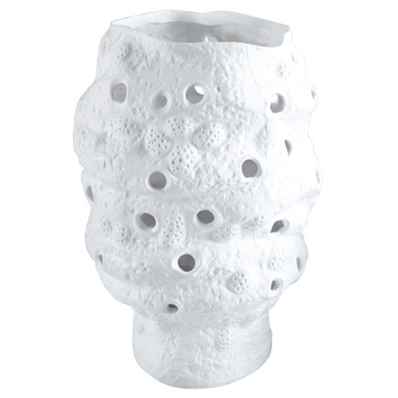 Ваза белая Rie White Vase M Белый Ваза белая Rie White Vase M Белый в Кирове | Loft Concept